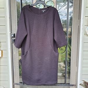 Women's Plus Size Black Sharagano Shift Dress Size 18W